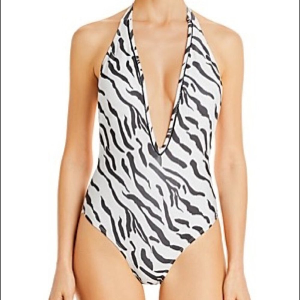 Peixoto Kai Zebra Print One Piece Swimsuit, Wild Zebra